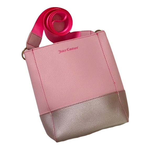 Juicy Couture Handbags - Juicy Couture Bucket Bag Small Pink Two Tone New